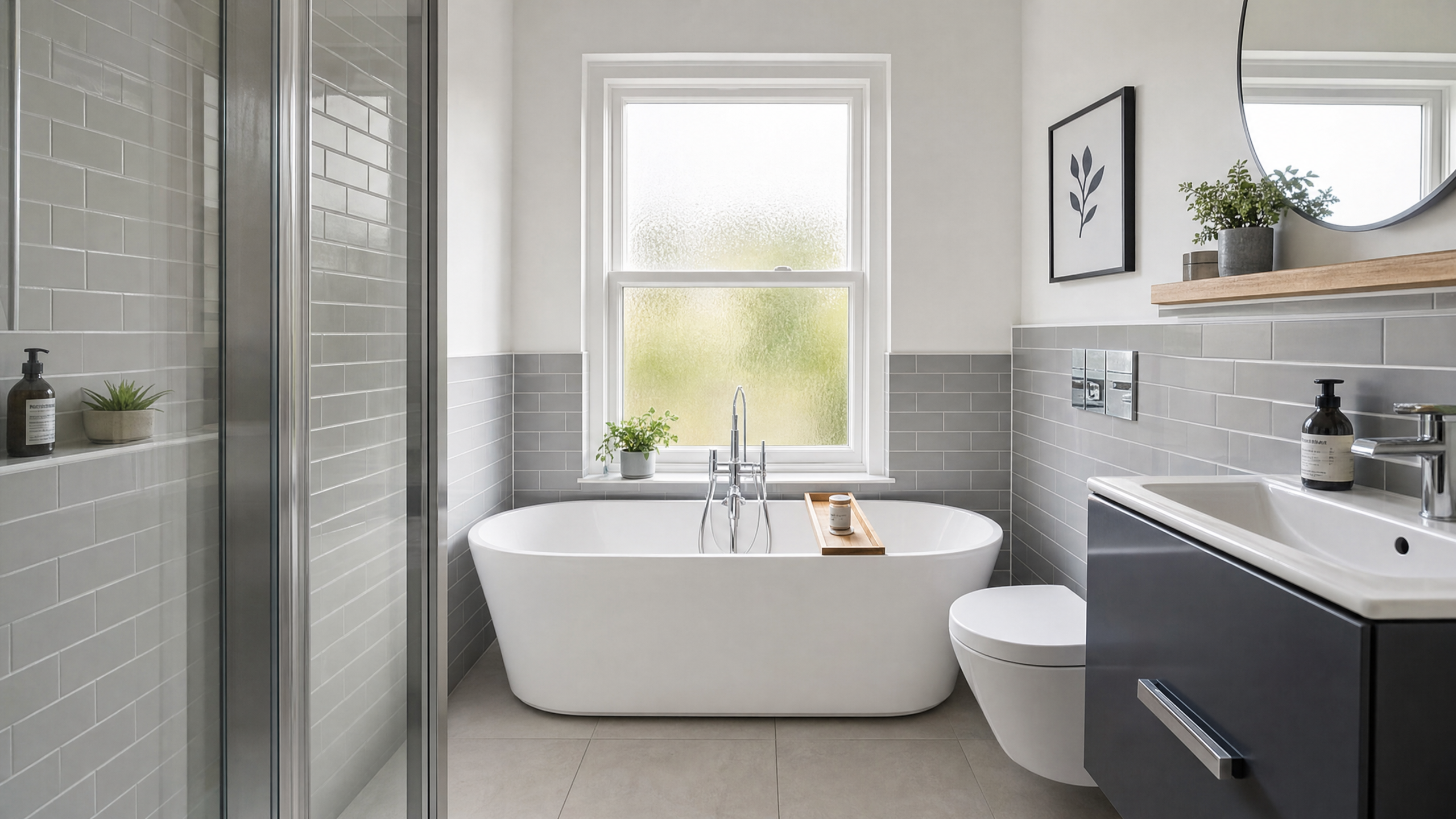 Contemporary bathroom renovation in a British home